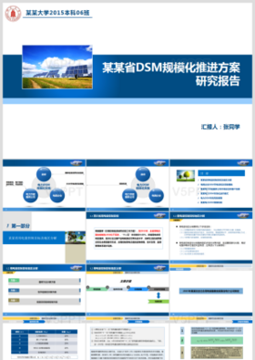 某省DSM规模化推进方案开题报告答辩ppt范文