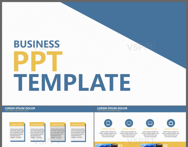 简约蓝色实用商务报告工作总结完整框架动态PPT模板