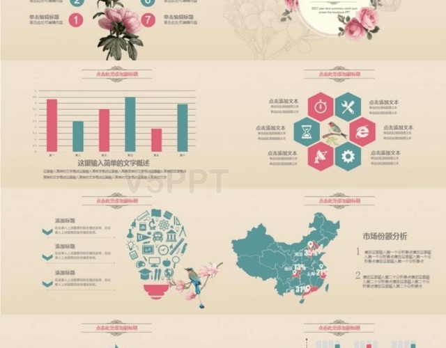 清新工作匯報畢業(yè)答辯通用PPT模板