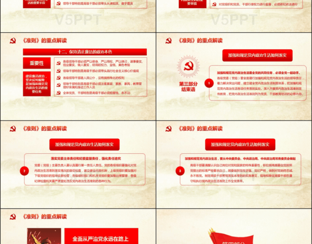 中国共产党党内监督条例PPT模板