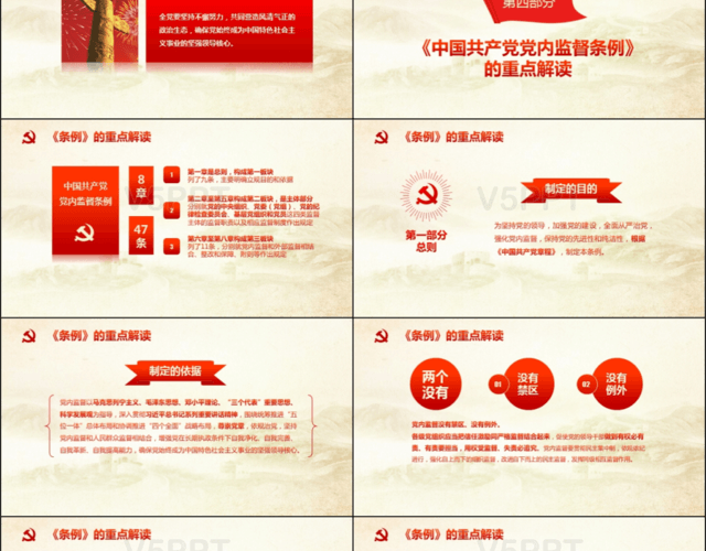 中国共产党党内监督条例PPT模板