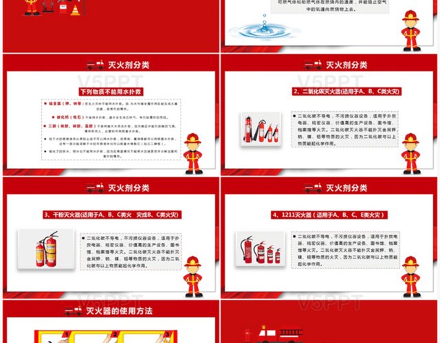 红色大气消防安全知识教育培训PPT模板