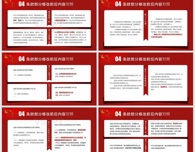 华人民共和国宪法修改宪法修正案PPT模板