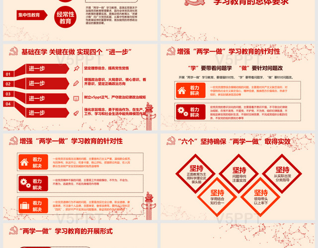 黨政黨章黨建教育通用PPT模板