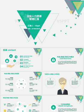 企业人力资源管理汇报PPT模板人力资源管理1