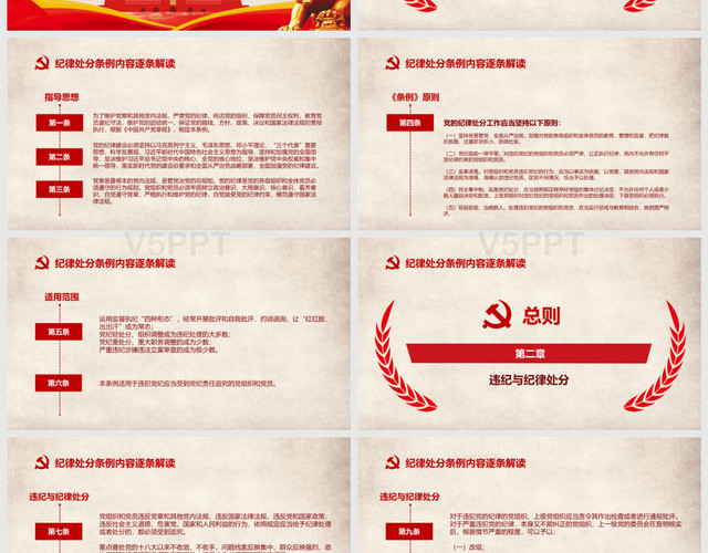2019年新修订中国共产党纪律处分条例PPT模板