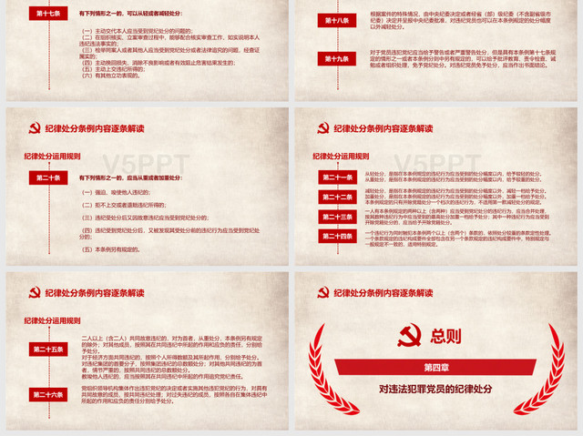 2019年新修訂中國共產黨紀律處分條例PPT模板