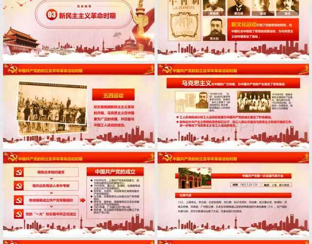 纪念中国共产党建党96周年党史教育PPT