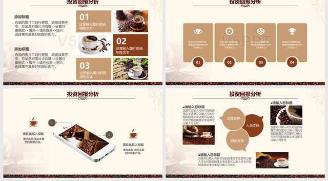 产品介绍下午茶咖啡厅PPT模板