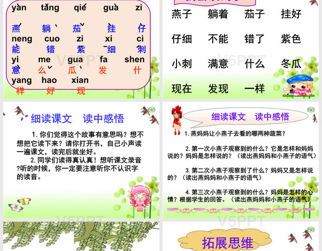 2015語文S版語文一下《燕子?jì)寢屝α恕费嘧覲PT