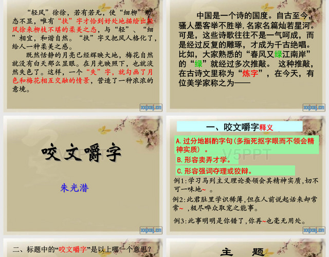 《咬文嚼字》PPT