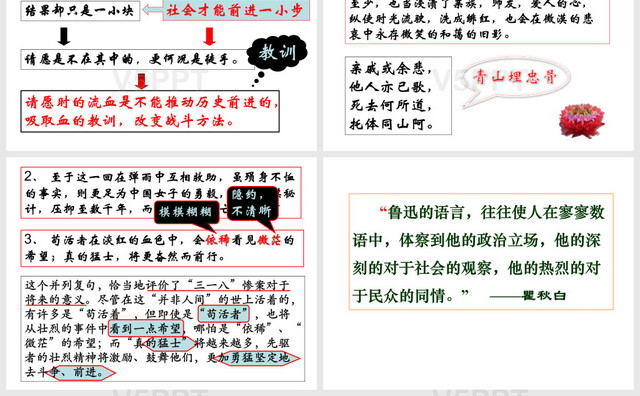 紀(jì)念劉和珍君句子分析PPT