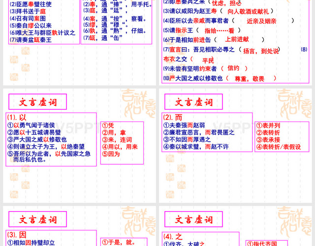 廉頗藺相如列傳-字詞復(fù)習(xí)PPT