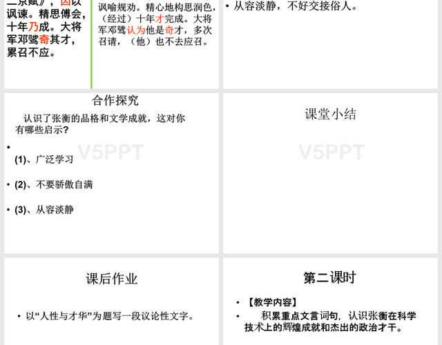 《張衡傳》優(yōu)秀課件