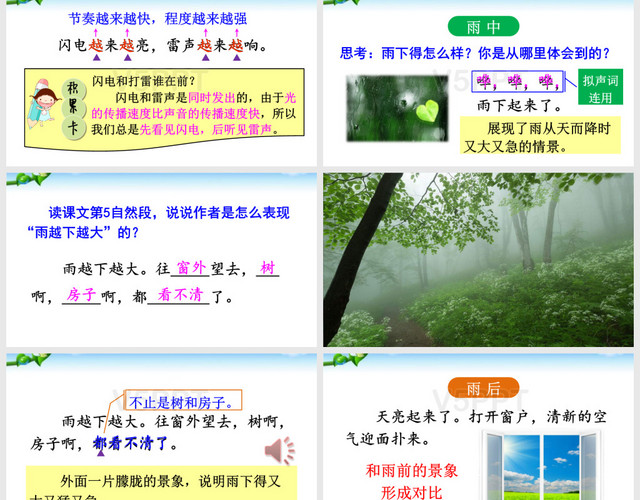 部編版二年級下冊16雷雨P(guān)PT