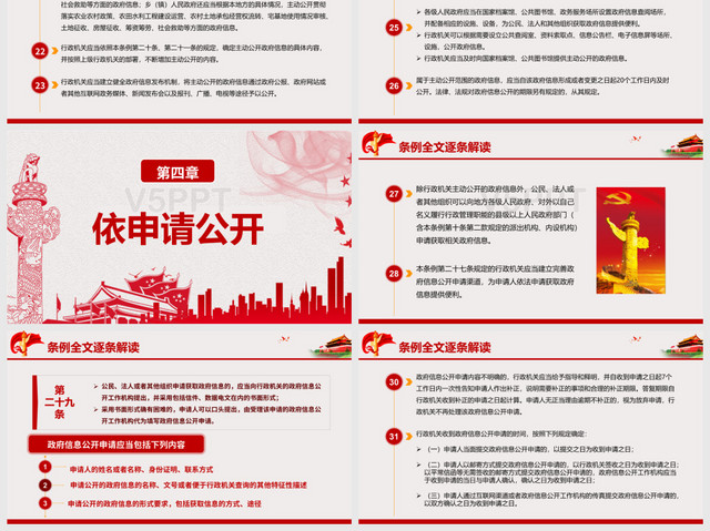中华人民共和国政府信息公开条例党政党建党课PPT模板