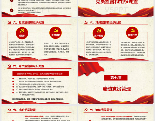 2019年中国共产党员教育管理工作条例党政党课党建PPT