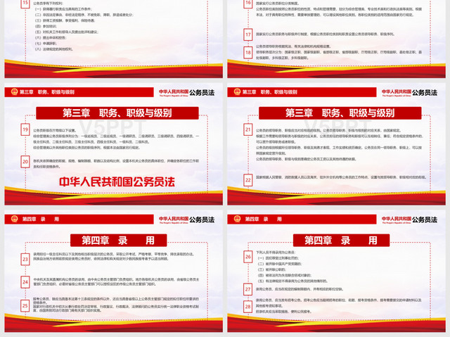 红色党政党课中华人民共和国新公务员法课件党课PPT