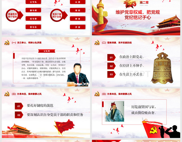 全文案深入學習中國共產黨廉潔自律準則PPT