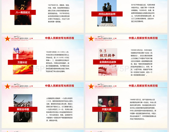 红色党政党建党课庆祝八一建军节92周年铁血铸军魂PPT模板