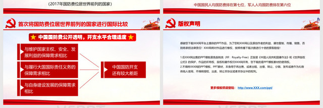 紅色黨政新時代的中國國防白皮書六大亮點黨課黨建PPT模板