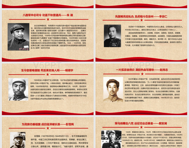 党政党课党建中国人民抗日战争纪念日PPT模板