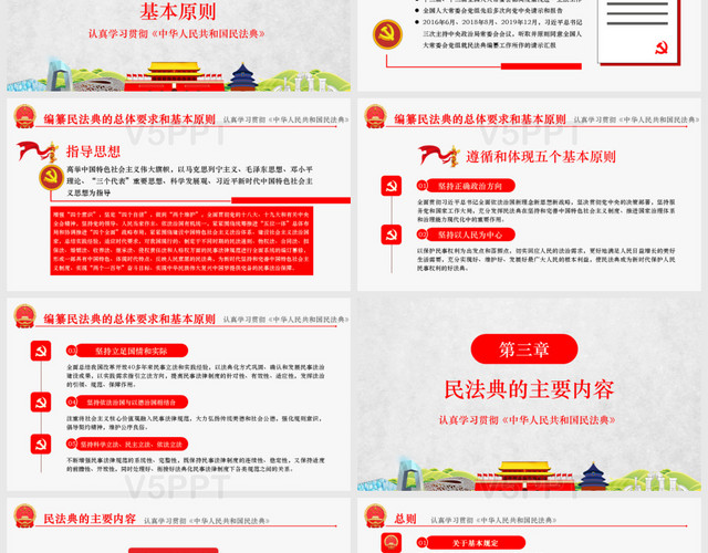 中华人民共和国民法典学习解读党政党建PPT