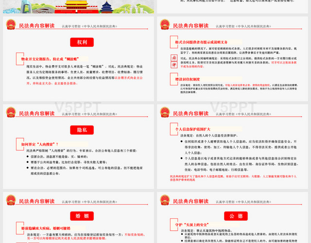 中华人民共和国民法典学习解读党政党建PPT