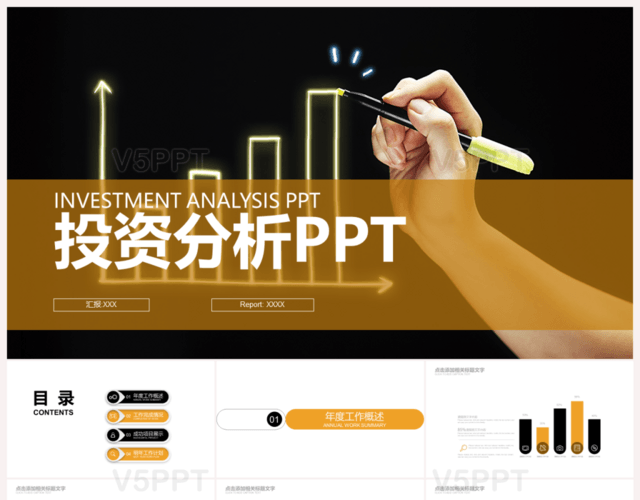 白色投资分析案例分析PPT模板