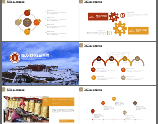 让心去旅行西藏旅行文化旅游动态PPT模板