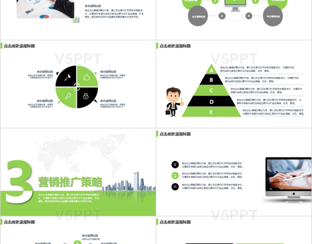 绿色互联网科技商业计划书PPT模板