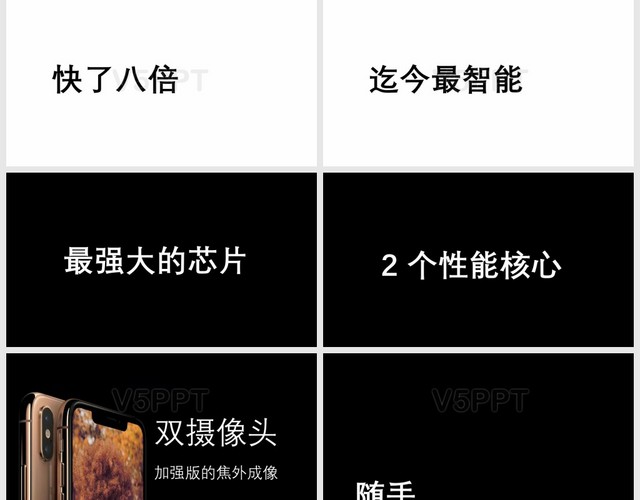 iPhone X 新品发布会快闪PPT模板
