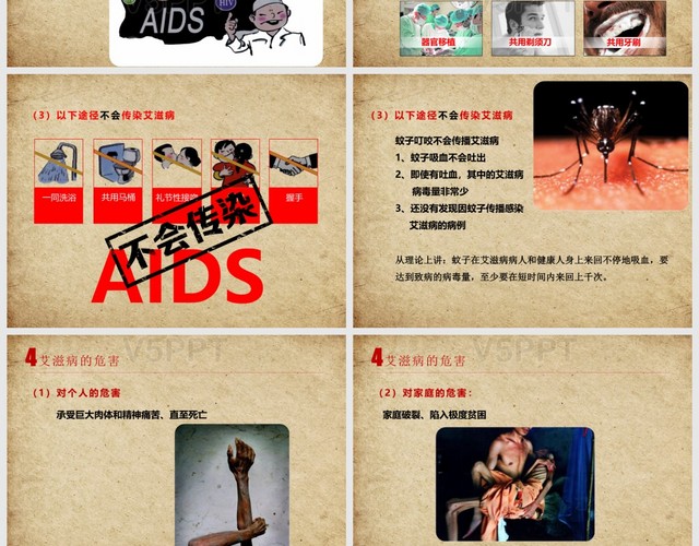 艾滋病禁毒防艾宣传教育PPT
