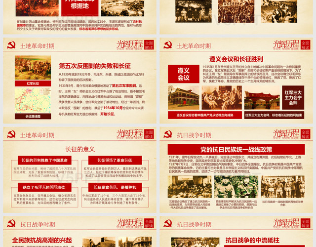 光辉的历程中国共产党党史党课学习PPT模板