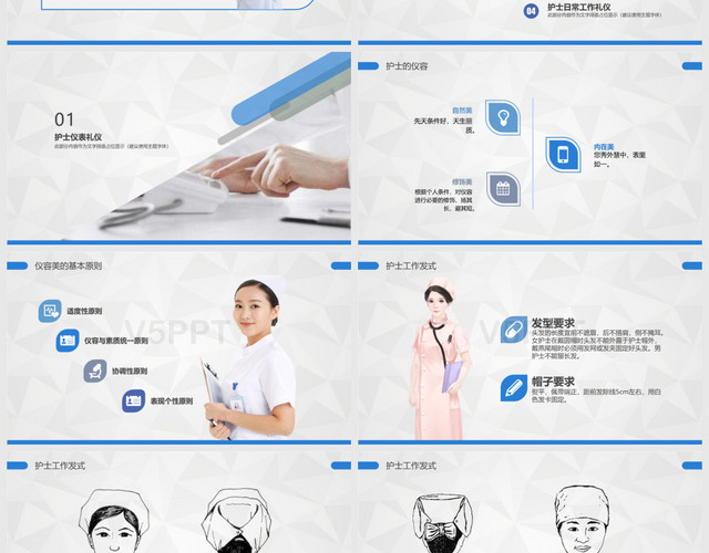 医疗医院护士护理礼仪培训护士礼仪PPT模板