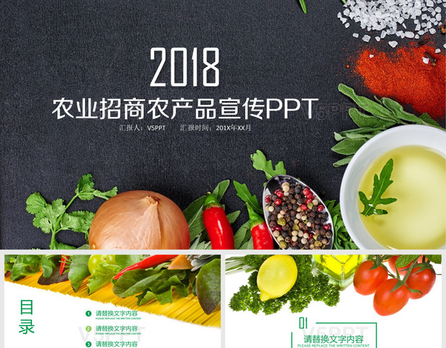 农产品农业招商产品介绍PPT模板