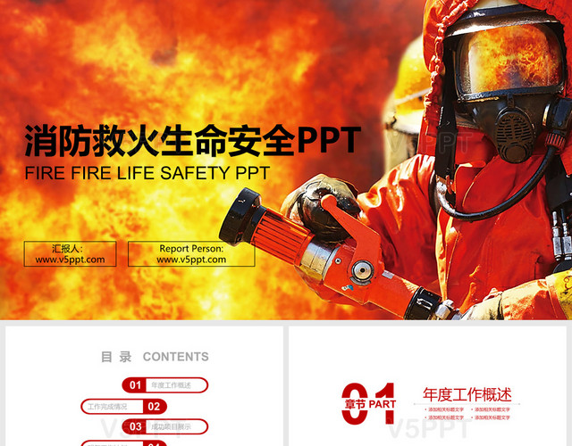 消防安全知识讲座PPT模板