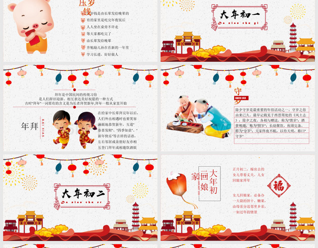 春节传统节日介绍PPT模板