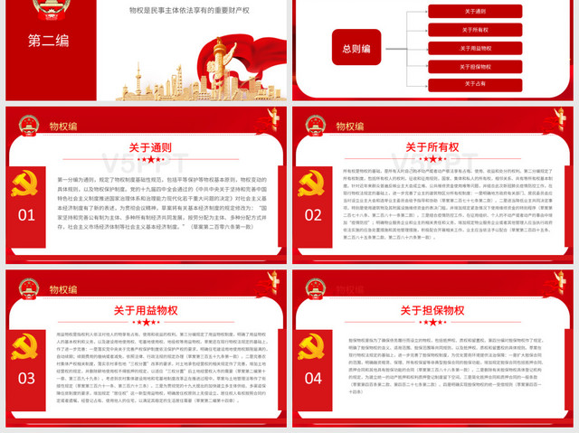 党政党建党课中华人民共和国民法典草案解读PPT模板