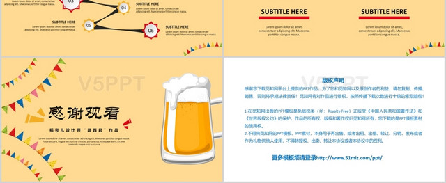 简约狂欢啤酒节活动策划营销策划PPT模板