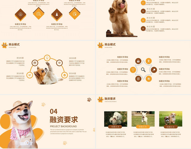 宠物行业商业计划书PPT模板