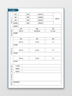 地理科學專業求職簡歷封面word格式免費簡歷封面模板